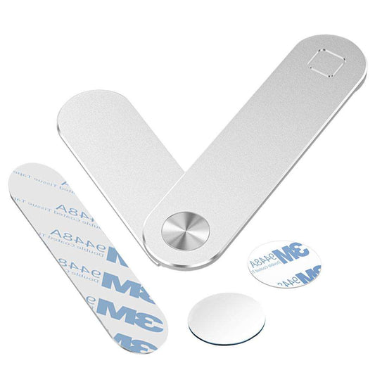 SYNCSTACK - Magnetic Laptop Phone Mount (Silver) - Dual-Screen & Desk Booster for Productivity