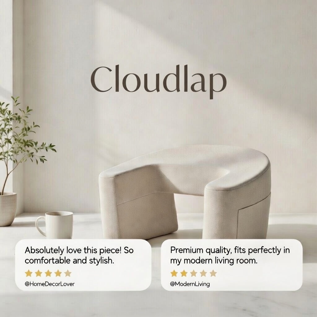 CLOUDLAP - Premium Portable Ergonomic Workstation - Memory Foam Arm Support for Work, Gaming, Reading & Relaxing with Your Pet