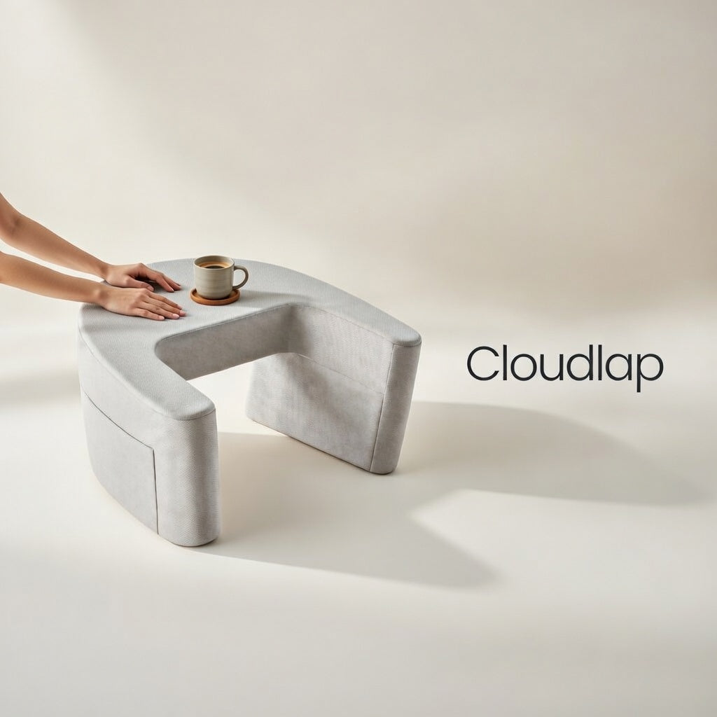 CLOUDLAP - Premium Portable Ergonomic Workstation - Memory Foam Arm Support for Work, Gaming, Reading & Relaxing with Your Pet